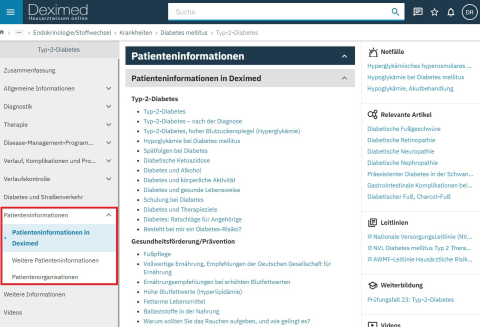 Hilfe Patienteninfos