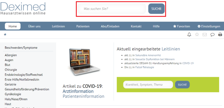Screen Shot Suche